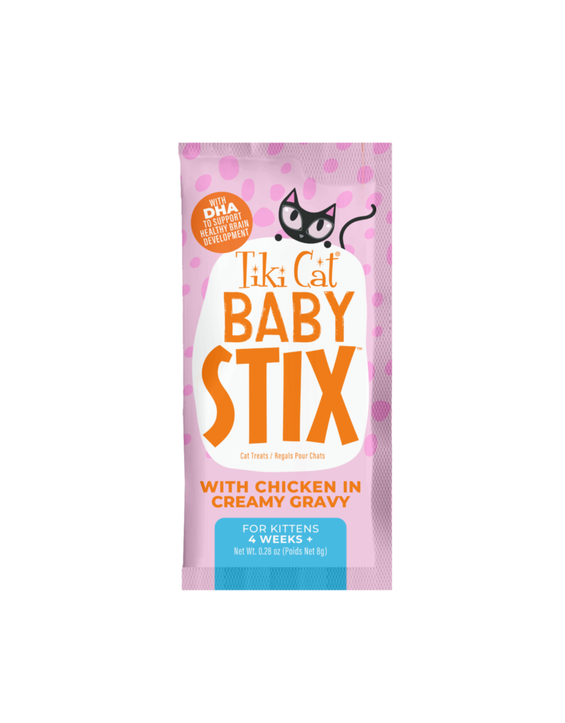 Tiki Pet Tiki Cat Baby Stix Treats with Chicken in Creamy Gravy 42-pack