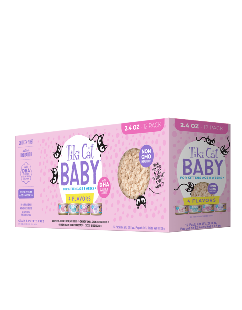 Tiki Pet Tiki Cat Baby Shreds Kitten Variety Pack 2.4 Oz 12ct