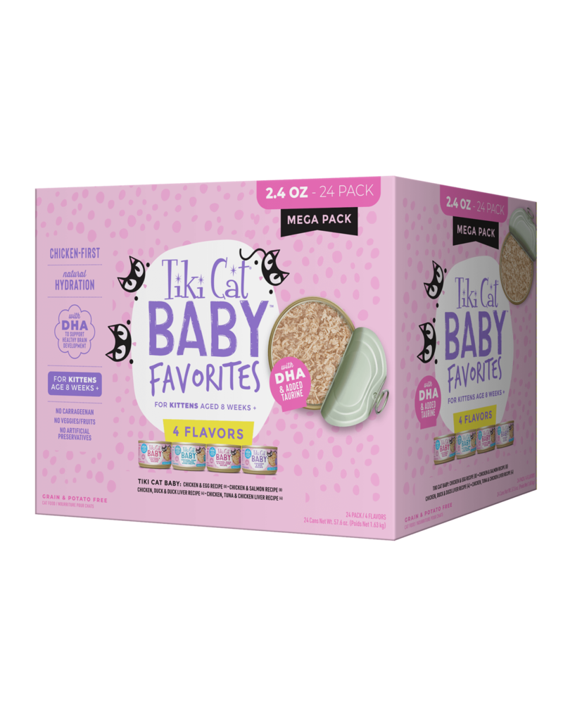 Tiki Pet Tiki Cat Baby Shreds Variety Pack 2.4 Oz 24ct