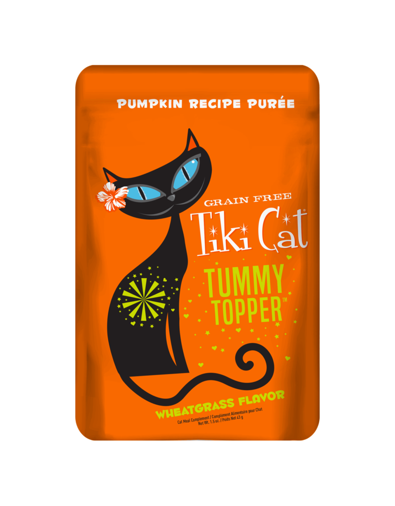 Tiki Pet Tiki Cat Born Carnivore Topper Pumpkin Puree & Wheatgrass 1.5 Oz pouch