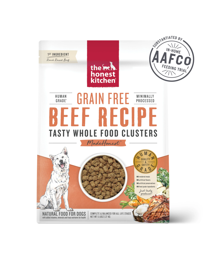 Honest Kitchen HK Whole Food Clusters Grain Free Beef Dog Food