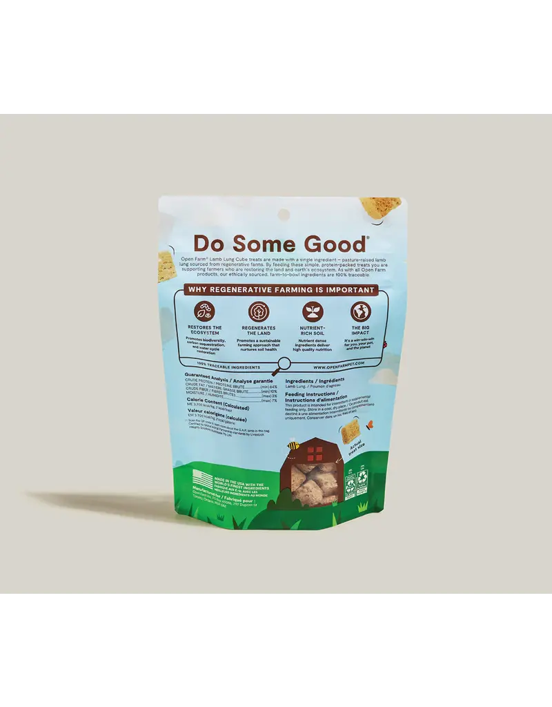 Open Farm Open Farm Dog Freeze-Dried Raw Treats Lamb Lung 1.5Oz