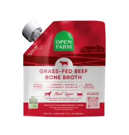 Open Farm Open Farm Grass-Fed Beef Bone Broth Meal Topper For Dogs & Cats 12 oz