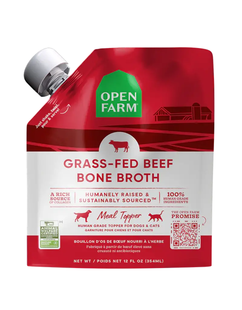 Open Farm Open Farm Grass-Fed Beef Bone Broth Meal Topper For Dogs & Cats 12 oz