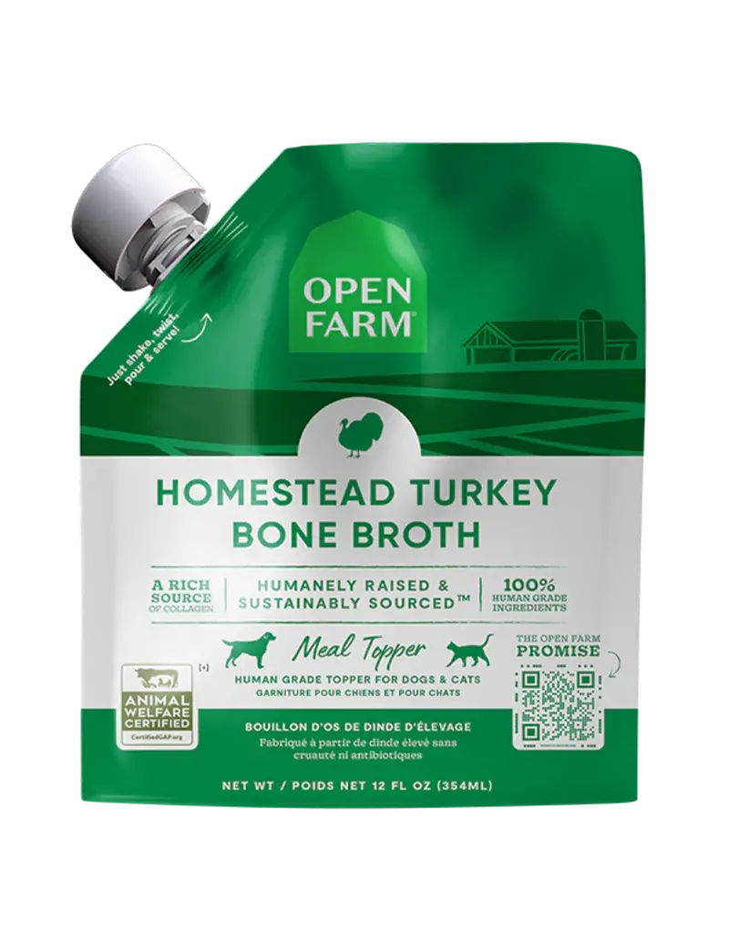 Open Farm Open Farm Turkey Bone Broth Meal Topper For Dogs & Cats 12 oz