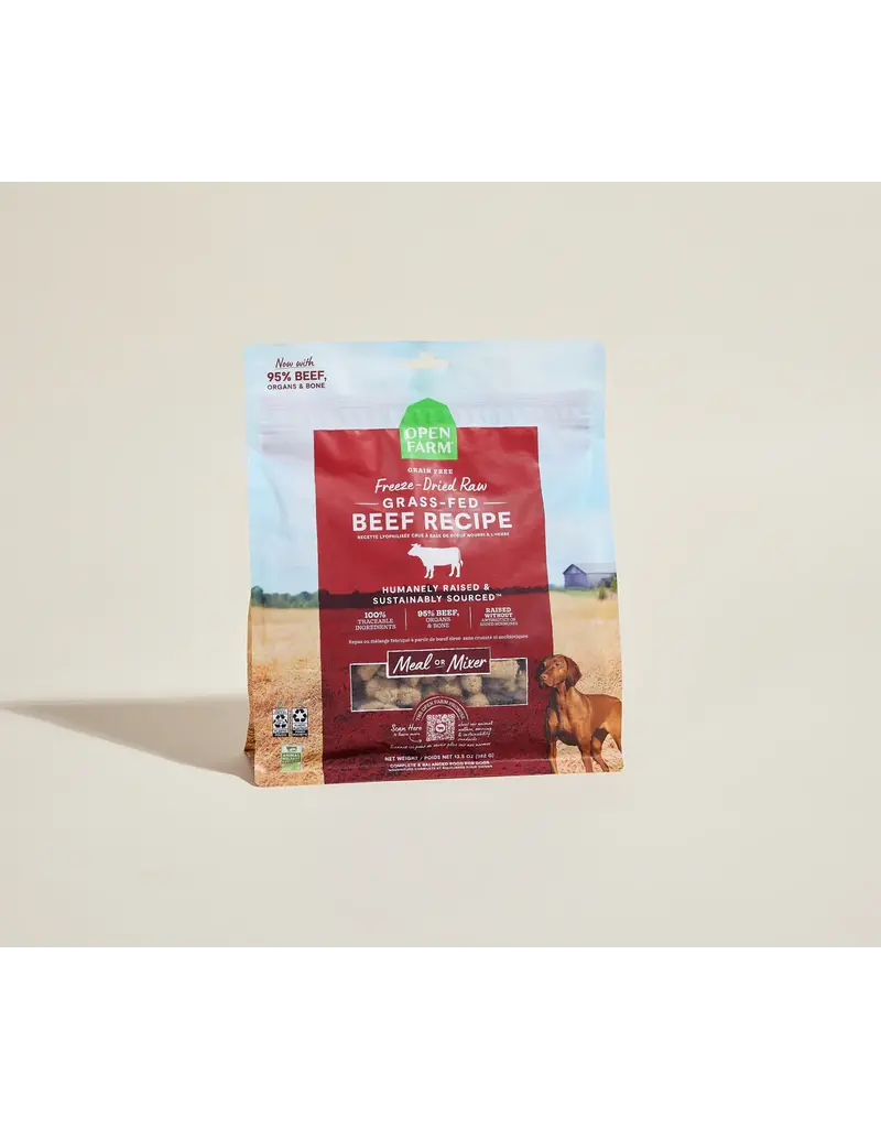 Open Farm Open Farm Freeze Dried Raw Grass-Fed Beef Recipe Dog Food 13.5 oz