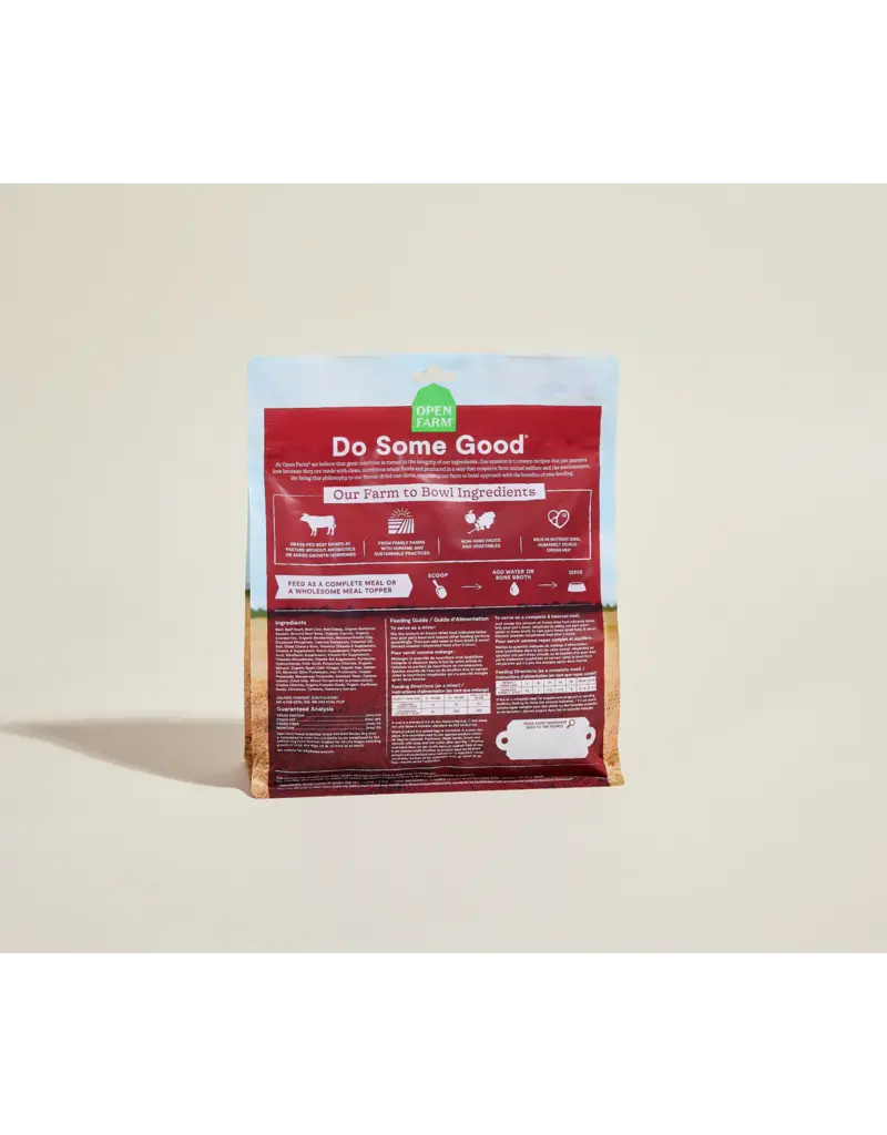 Open Farm Open Farm Freeze Dried Raw Grass-Fed Beef Recipe Dog Food 13.5 oz
