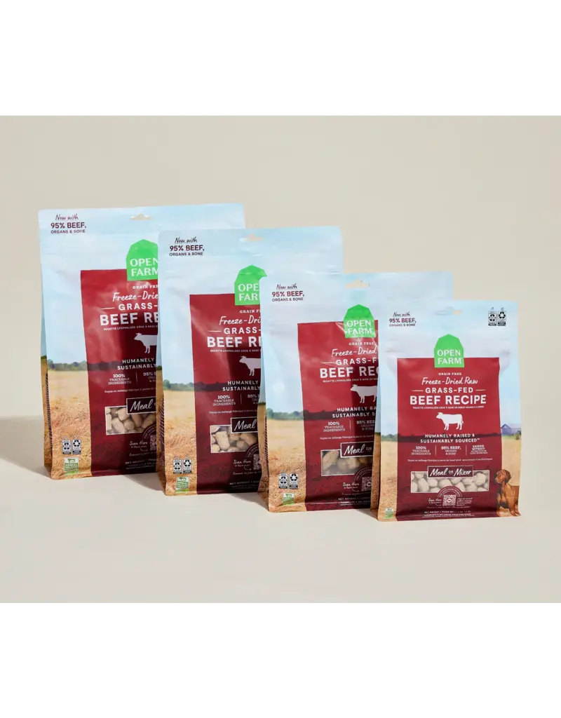 Open Farm Open Farm Freeze Dried Raw Grass-Fed Beef Recipe Dog Food 13.5 oz