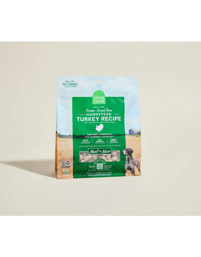 Open Farm Open Farm Freeze Dried Raw Homestead Turkey Recipe Dog Food 13.5 oz