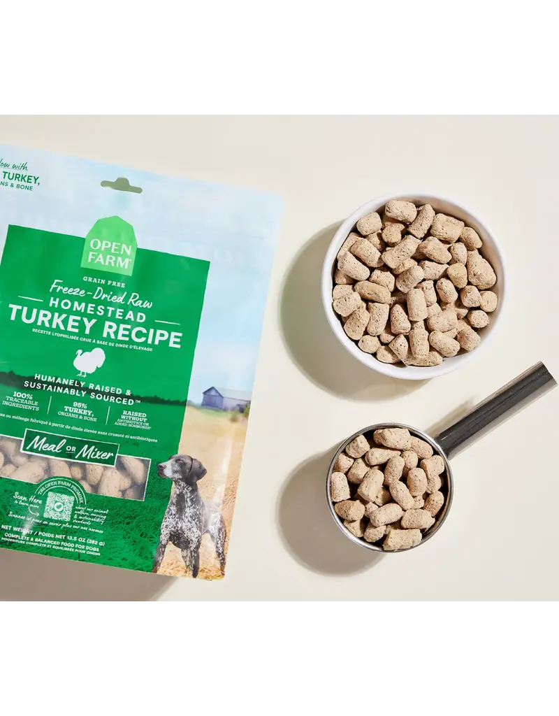 Open Farm Open Farm Freeze Dried Raw Homestead Turkey Recipe Dog Food 13.5 oz
