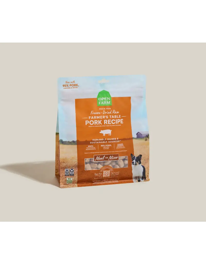 Open Farm Open Farm Freeze Dried Raw Farmer's Table Pork Recipe Dog Food 13.5 oz