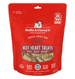 Stella & Chewys Stella & Chewy's Freeze Dried Raw Beef Heart Dog Treats 3oz