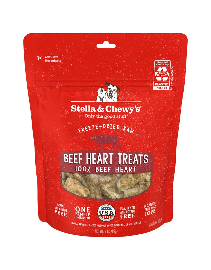 Stella & Chewys Stella & Chewy's Freeze Dried Raw Beef Heart Dog Treats 3oz