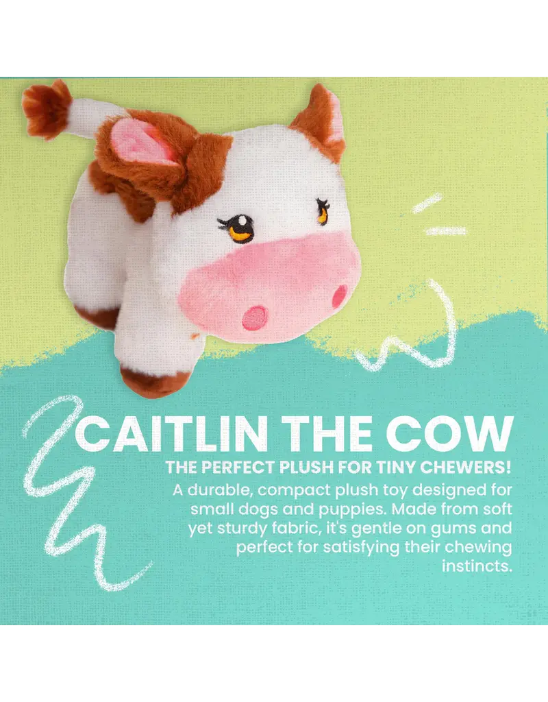 Snugarooz Snugarooz Caitlin the Cow Dog Toy 7 In