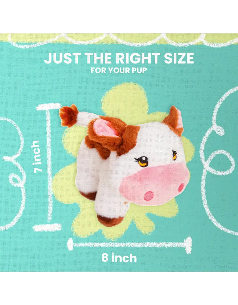 Snugarooz Snugarooz Caitlin the Cow Dog Toy 7 In
