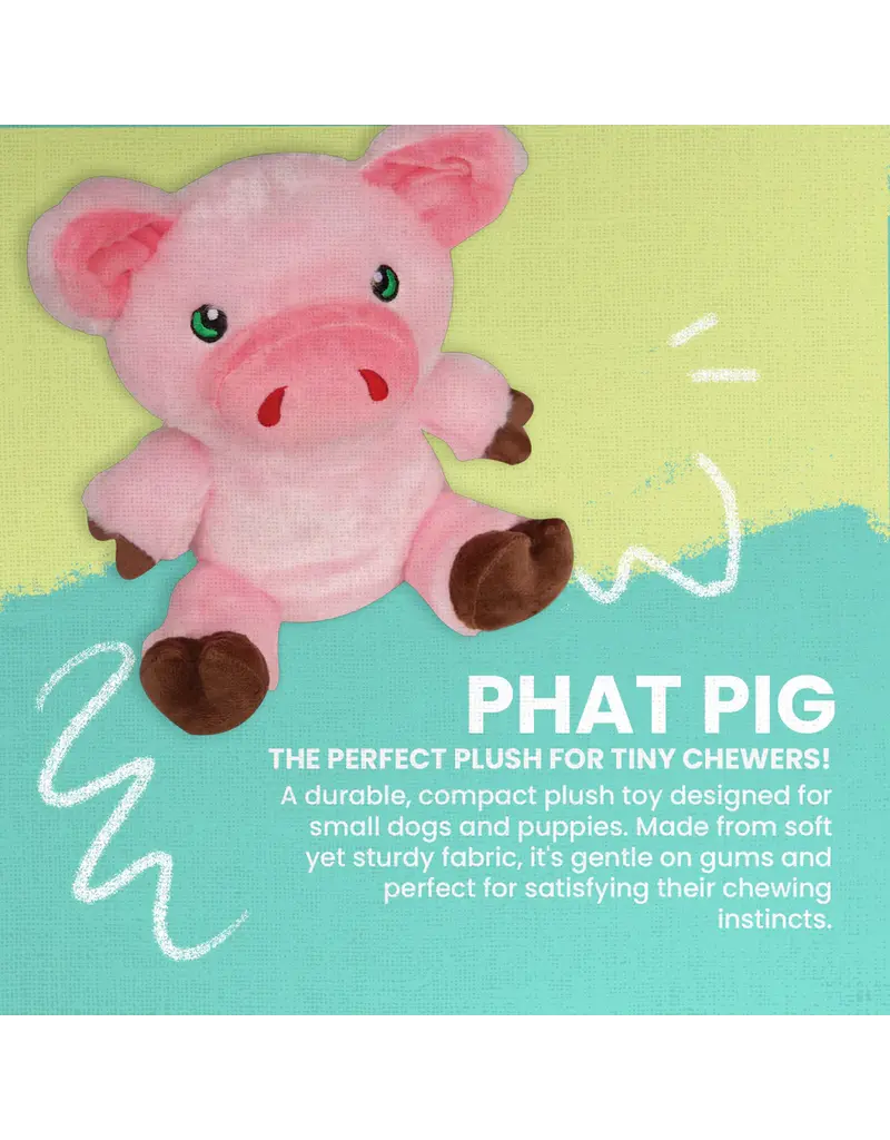 Snugarooz Snugarooz Phat Pig Dog Toy 7 In