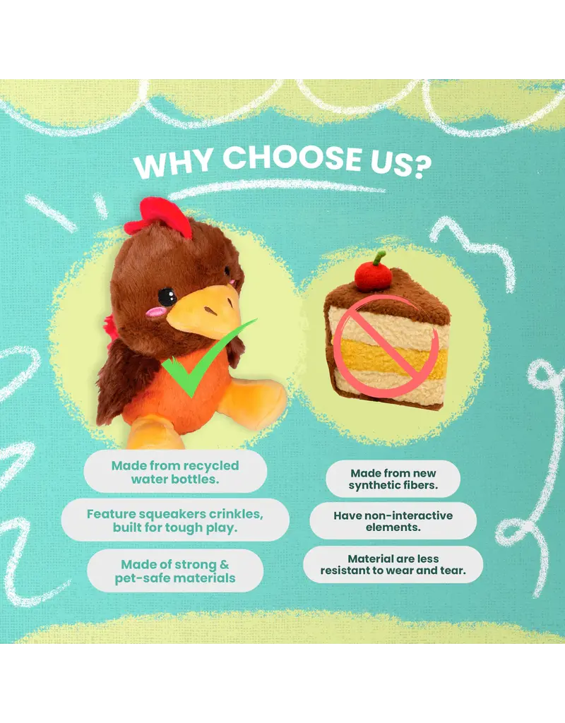 Snugarooz Snugarooz Rusty the Rooster Dog Toy 7 In