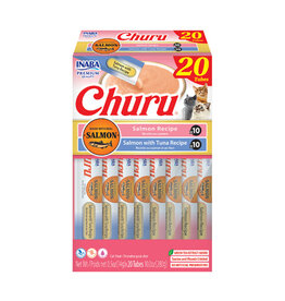 Inaba Inaba Churu Puree Salmon/Tuna Variety Cat Treats .5 Oz 20Pk