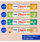 Inaba Inaba Churu Puree Chicken/Seafood Variety Pack Cat Treats .5 Oz 50 Pk