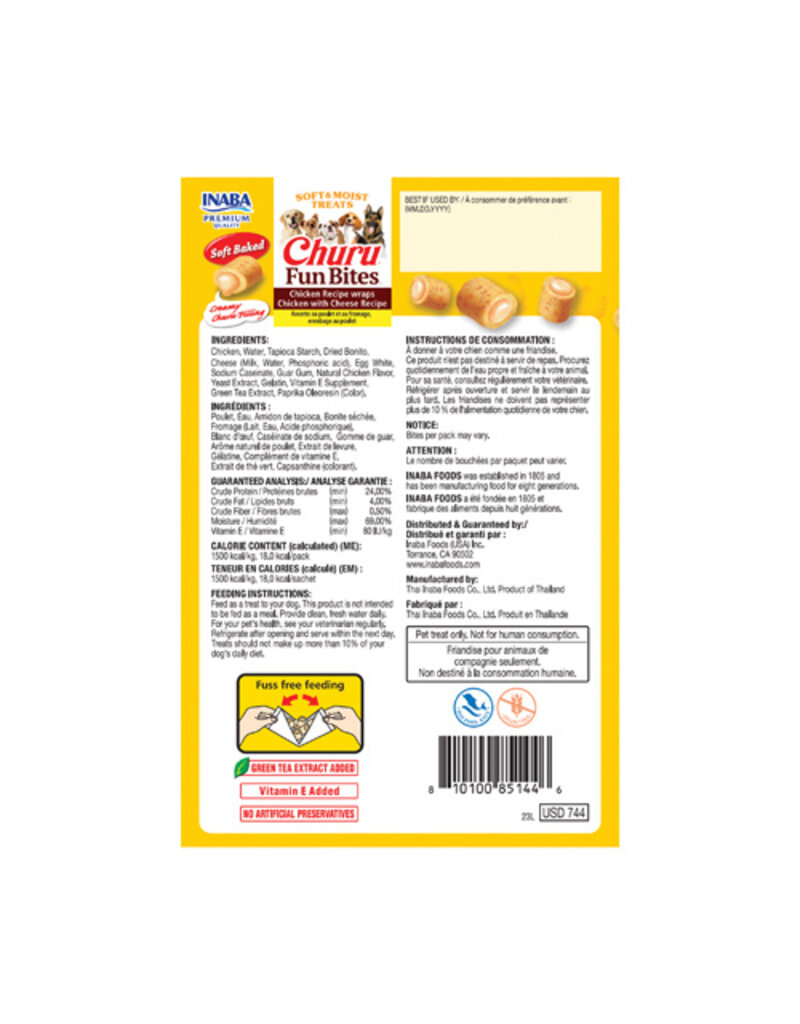 Inaba Inaba Churu Fun Bites Chicken/Cheese Wraps Dog Treats 3.36 Oz