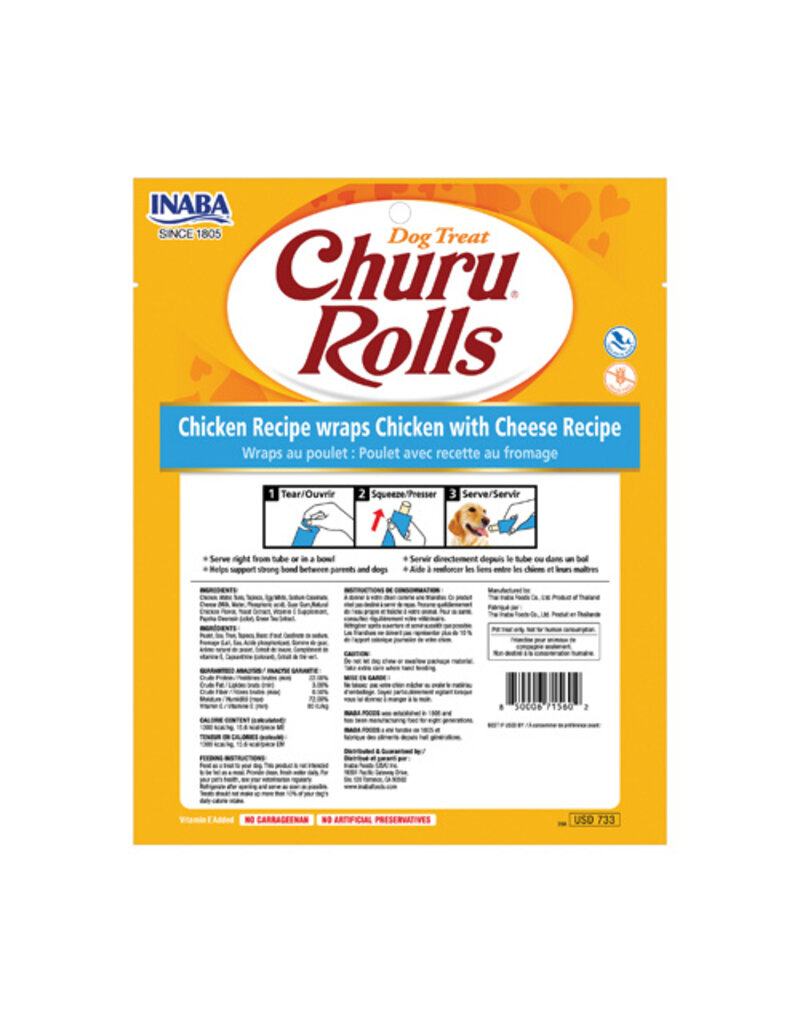 Inaba Inaba Churu Rolls Chicken/Cheese Dog Treats 3.36 oz
