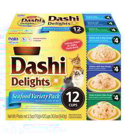 Inaba Inaba Dashi Delights Seafood Variety Pack Cat Treats 12x3 Oz