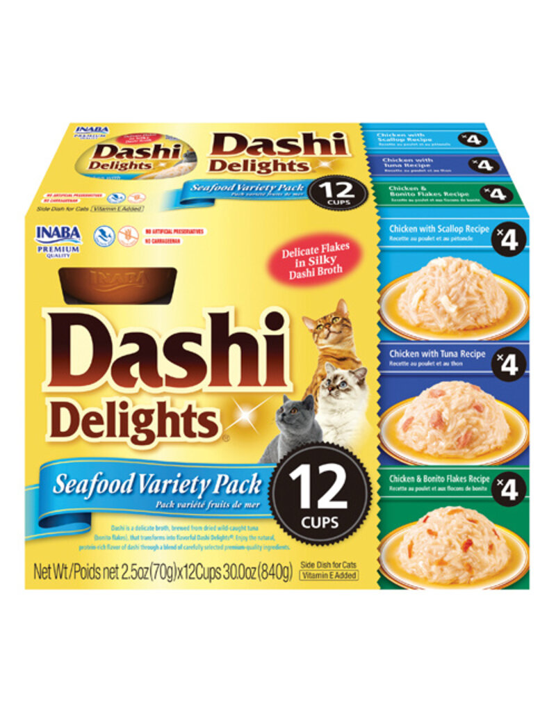 Inaba Inaba Dashi Delights Topper Seafood Variety Pack Cat 12x2.5 Oz