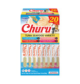 Inaba Inaba Churu Puree Tuna/Seafood Variety Cat Treats .5 Oz 20 Pk