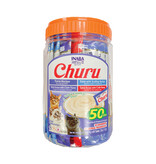 Inaba Inaba Churu Puree Variety Pack Tuna/Seafood .5Oz-50 Pk