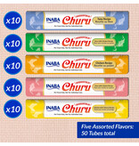 Inaba Inaba Churu Puree Variety Pack Tuna/Chicken .5Oz-50 Pk