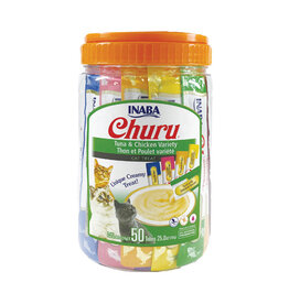 Inaba Inaba Churu Puree Variety Pack Tuna/Chicken .5Oz-50 Pk