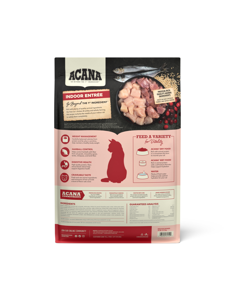 Acana Acana Indoor Entree Chicken & Turkey Dry Cat Food 4 Lb