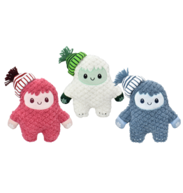 Multipet Inc MultiPet Fleece Holiday Yeti Dog Toy Asst 8 In