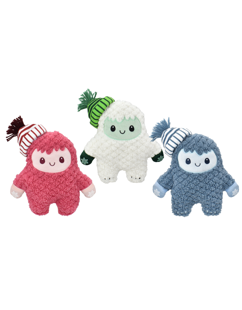 Multipet Inc MultiPet Fleece Holiday Yeti Dog Toy Asst 8 In