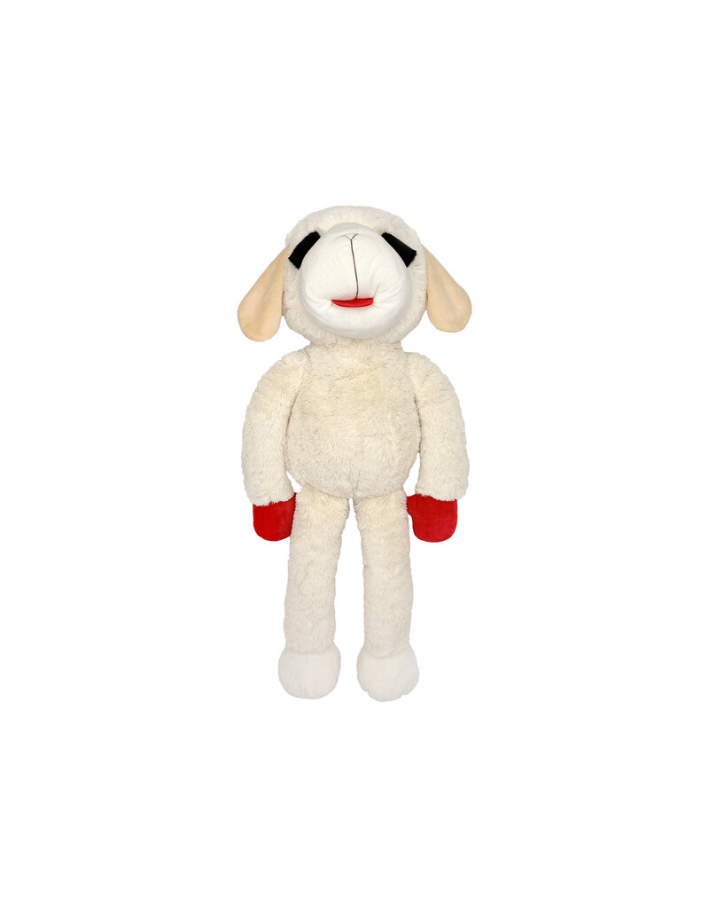 Multipet Inc Lamb Chop Floppy Dog Toy White 28 In