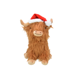 Multipet Inc Holiday Highland Cow Dog Toy 8 In
