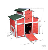 Ware Ware Big Red Barn Coop 49.25x42.75x47