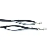 Coastal Pet Coastal Padded Multi-Function Leash Black/Gray 3/4 In x 6 Ft