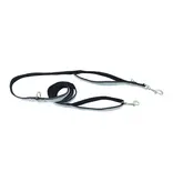 Coastal Pet Coastal Padded Multi-Function Leash Black/Gray 3/4 In x 6 Ft