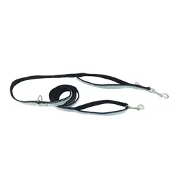 Coastal Pet Coastal Padded Multi-Function Leash Black/Gray 3/4 In x 6 Ft