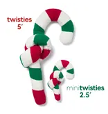 Fab Dog Fab Dog Holiday Twisty Candy Cane Dog Toy