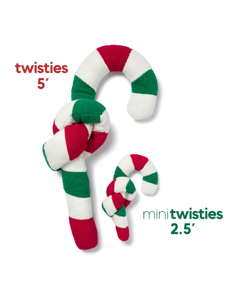 Fab Dog Fab Dog Holiday Twisty Candy Cane Dog Toy