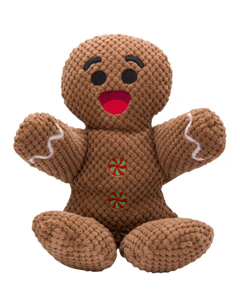 Fab Dog Fab Dog Holiday Floppy Gingerbread Man Dog Toy