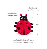 Fab Dog Fabdog Fluffy Dog Toy Ladybug