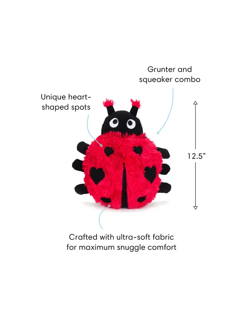 Fab Dog Fabdog Fluffy Dog Toy Ladybug
