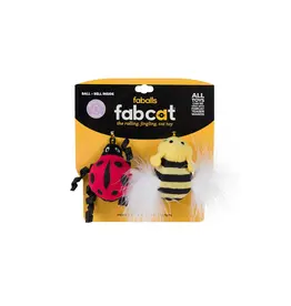 Fab Dog Fab Dog Cat Toy Ladybug/Bee 2 Pk