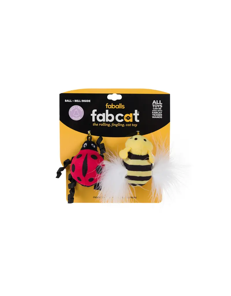 Fab Dog Fab Dog Cat Toy Ladybug/Bee 2 Pk