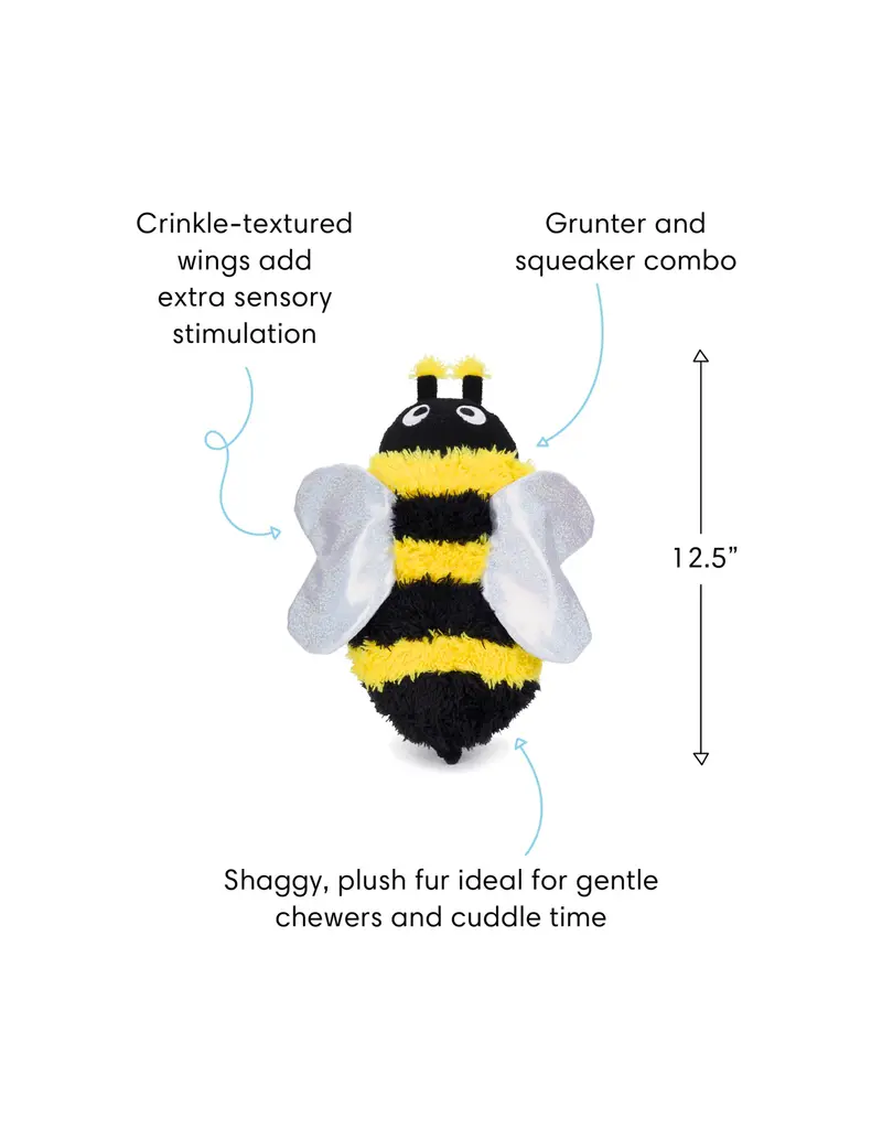 Fab Dog Fabdog Fluffy Dog Toy Bumble Bee