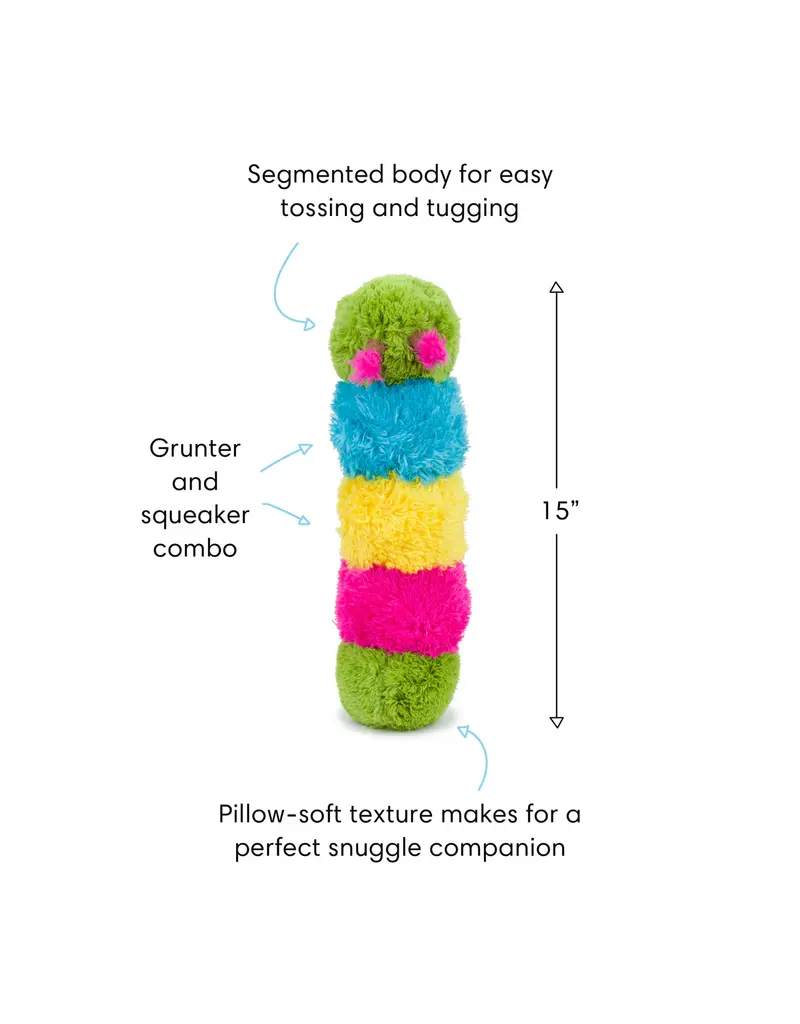 Fab Dog Fabdog Fluffy Dog Toy Caterpillar