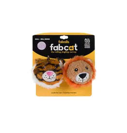 Fab Dog Fab Dog Cat Toy Lion/Tiger 2 Pk